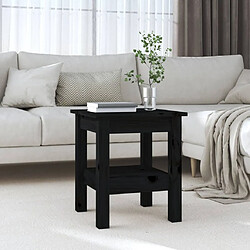 Maison Chic Table basse,Table Console Table d'appoint, Table pour salon Noir 35x35x40 cm Bois massif de pin -MN34786