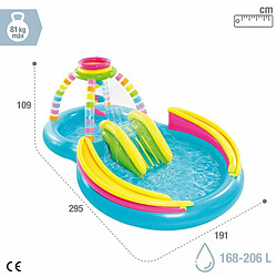 Pataugeoire gonflable pour enfants Intex Arc-en-ciel 374 L 295 x 109 x 191 cm (2 Unités) pas cher