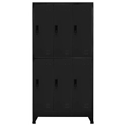 vidaXL Armoire à casiers Noir 90x45x180 cm Acier