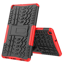 Coque en TPU modèle de pneu hybride avec béquille rouge pour votre Samsung Galaxy Tab A 8.0 Wi-Fi (2019) SM-T290