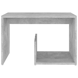 Avis vidaXL Table d'appoint Gris béton 59x36x38 cm Aggloméré