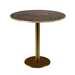 Restootab Table Ø70cm Rome bistrot rouille 