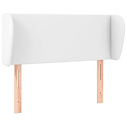 Maison Chic Tête de lit scandinave avec oreilles,meuble de chambre Blanc 83x23x78/88 cm Similicuir -MN76289