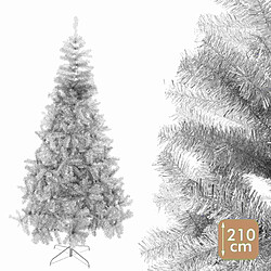 BigBuy Home Sapin de Noël Argenté Métal Plastique 110 x 110 x 210 cm