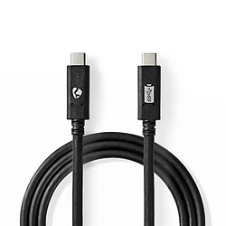 NEDIS Câble USB 3.1 (Gen2) USB- C™ Mâle vers USB-C™ Mâle 1,0 m Noir