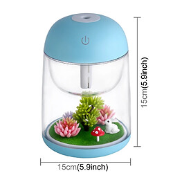 Wewoo Humidificateur d'Air bleu 2 W Portable Mini Micro Paysage Design USB Charge Aromathérapie Air avec LED Lumière colorée, Capacité du réservoir d'eau: 180 ML, DC 5V