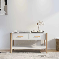 Maison Chic Table basse,Table Console Table d'appoint, Table pour salon Blanc 82x48x45 cm Bois d'ingénierie -MN85220