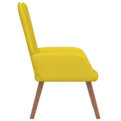 Avis vidaXL Chaise de relaxation Jaune moutarde Velours