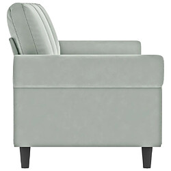 Acheter Maison Chic Canapé à 3 places,Canapé droit,Sofa de Salon,Banquette Gris clair 180 cm Velours -GKD168543