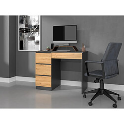 Vivaldi Bureau de Gauche Majos Anthracite Chene Artisan 98 cm