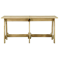 vidaXL Table de jardin 160x74x75 cm Bois de pin imprégné