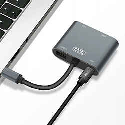 GUPBOO Adaptateur pour ordinateur portable XO Hub HDMI VGA USB 3.0 USB-C,JL2085 pas cher