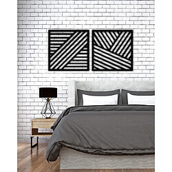 EPIKASA Décoration Murale en Métal Lignes 3 pas cher