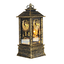 Ramadan Eid Al-Fitr Décoration Crescent Moon Star Lantern LED Lumières Bronze L