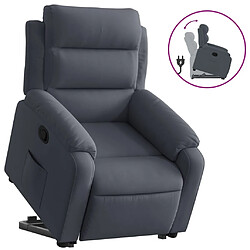 vidaXL Fauteuil inclinable Gris foncé Velours