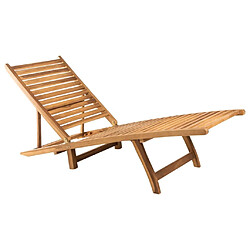 Maison Chic Chaise longue - Transat - Bain de Soleil Bois de teck solide