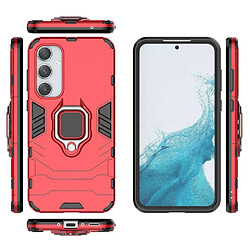 Htdmobiles Coque pour Samsung Galaxy A35 5G - housse etui rigide anti choc + verre trempe - ROUGE