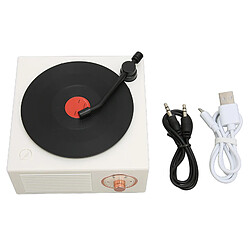 ComfortXL Haut-parleur bluetooth de style classique à l'ancienne x10 vinyl record player avec 3 modes d'entrée - blanc