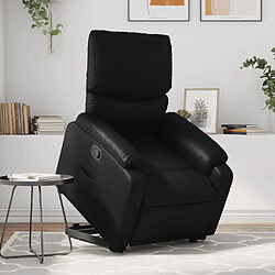 vidaXL Fauteuil inclinable Noir Similicuir