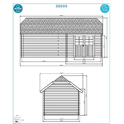 Avis Solid Abri jardin bois York - 8.88 m² - 2.98 x 2.98 x 3.64 m - 28 mm