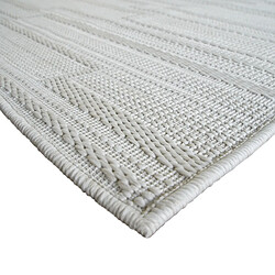 Avis Thedecofactory JUTA ASPECT BORDER LINE - Tapis aspect jute ivoire 190x290