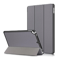 Etui en PU avec support tri-pliure gris pour votre Apple iPad 10.2 (2019)