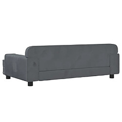 Acheter vidaXL Canapé pour enfants gris foncé 90x53x30 cm velours