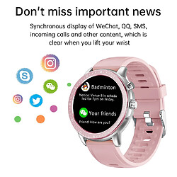 Universal MELANDA 2021 Nouvelle Smartwatch Femme Homme Sport 1.3 (Rose Noir)