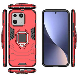 Htdmobiles Coque pour Xiaomi 13 5G - housse etui rigide anti choc + film ecran - ROUGE