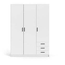 Avis Cstore Armoire VEGA - Décor Blanc mat - 3 portes + 3 tiroirs - L 147 x P 49,6 x H 200,4 cm