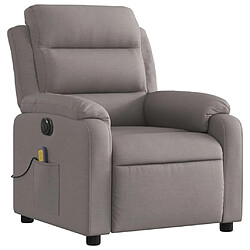 Avis Maison Chic Fauteuil Relax pour salon, Fauteuil de massage inclinable électrique Taupe Tissu -GKD22505