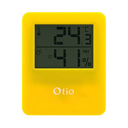 Thermomètre hygromètre magnétique jaune foncé - écran LCD - Otio