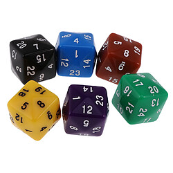 Pack De 6pcs Multi Sided Dés Pour D \u0026 D Trpg Partie Jeux De Société De Jeu Opaque D24 pas cher