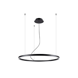 Luminaire Center Suspension LED Oda Aluminium Noir