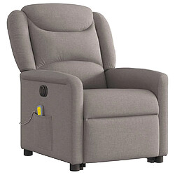 Avis vidaXL Fauteuil inclinable de massage électrique Taupe Tissu