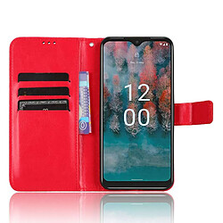 Htdmobiles Housse pour Nokia C12 / C12 Pro / C12 Plus - etui coque pochette portefeuille + verre trempe - ROUGE pas cher