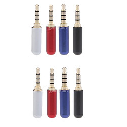 8pcs 4 Pôles 3,5 Mm 1/8 "prise Casque Jack Mâle Connecteurs Audio Vidéo