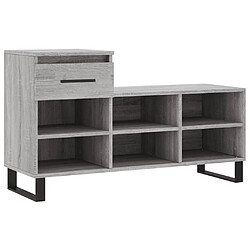 Maison Chic Armoire à Chaussures,Meuble de Rangement à Chaussures Sonoma gris 102x36x60 cm Bois d'ingénierie -MN68841