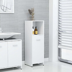 Maison Chic Armoire de salle de bain,Meuble de rangement,Meuble haut Blanc 30x30x95 cm Aggloméré -GKD458238