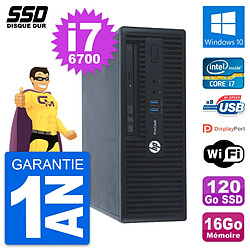 PC HP ProDesk 400 G3 SFF Intel Core i7-6700 RAM 16Go SSD 120Go Windows 10 Wifi - Occasion