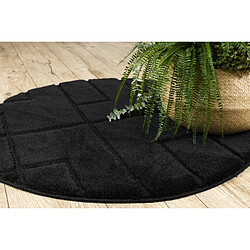 Acheter RUGSX Tapis de salle de bain SUPREME cercle LINES, lignes, antidérapant, doux - noir cercle 100 cm