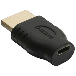 Adaptateur InLine® HDMI HDMI Un mâle vers HDMI D femelle plaqué or