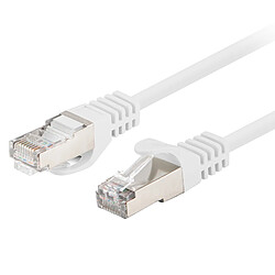 Lanberg Pack de 10 câbles réseau Ethernet FTP Cat.6 blanc 0,5 m PCF6-20CC-0050-W