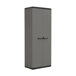 KIS Armoire de rangement Piu haute - 68 x 39 x 166 cm - Gris anthracite et noir