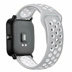 PHONECARE Bracelet Bicolore SportStyle pour Honor Magic Watch 2 - 42mm - Gris / Blanc