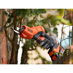 Black & Decker Sécateur BLACK+DECKER - Batterie Lithium 18V 2Ah - Capacité de coupe 25mm - Gâchette de sécurité pas cher