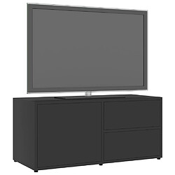 Avis vidaXL Meuble TV Gris 80x34x36 cm Bois d'ingénierie