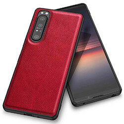 Coque en TPU + PU antichoc, rétro pour votre Sony Xperia 1 IV 5G - rouge