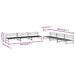 Maison Chic Salon de jardin 6 pcs - Table et chaises d'extérieur - Mobilier/Meubles de jardin Moderne Blanc Bois de pin massif -MN24459 pas cher