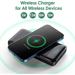 Avis SANAG Capacité Réelle Élevée 26800Mah Batterie Externe Sans Fil Power Bank Induction Chargeur Portable Wireless Avec 3 Ports Usb Sortie Et 2 Entrées Charger Les Pour Iphone Samsung Et Autres